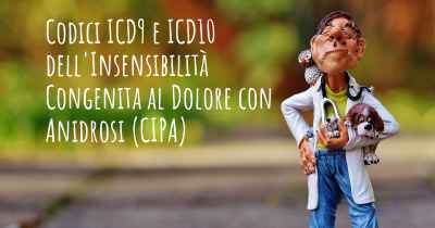 Codici ICD9 e ICD10 dell'Insensibilità Congenita al Dolore con Anidrosi (CIPA)