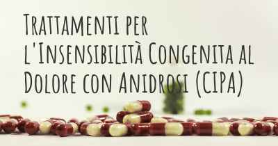 Trattamenti per l'Insensibilità Congenita al Dolore con Anidrosi (CIPA)