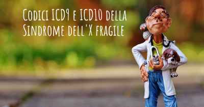 Codici ICD9 e ICD10 della Sindrome dell'X fragile