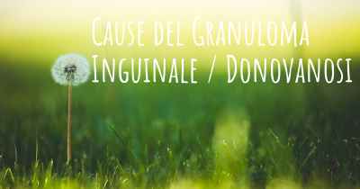 Cause del Granuloma Inguinale / Donovanosi