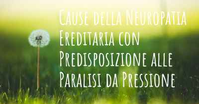 Cause della Neuropatia Ereditaria con Predisposizione alle Paralisi da Pressione