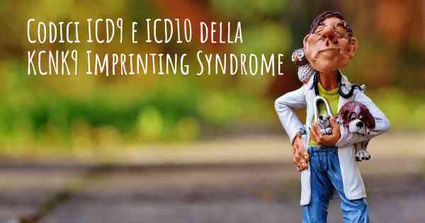 Codici ICD9 e ICD10 della KCNK9 Imprinting Syndrome
