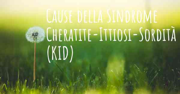 Cause della Sindrome Cheratite-Ittiosi-Sordità (KID)