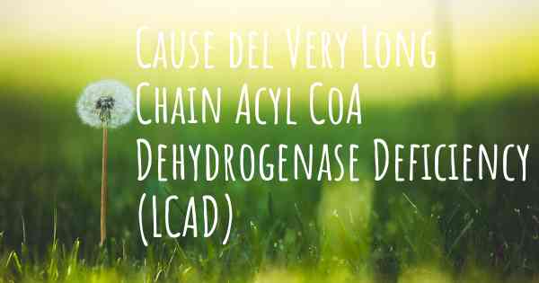 Cause del Very Long Chain Acyl CoA Dehydrogenase Deficiency (LCAD)