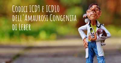 Codici ICD9 e ICD10 dell'Amaurosi Congenita di Leber