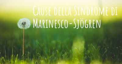 Cause della Sindrome di Marinesco-Sjögren