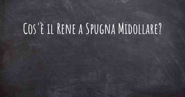 Cos'è il Rene a Spugna Midollare?