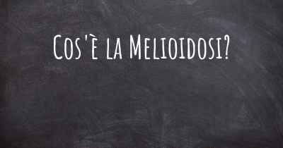 Cos'è la Melioidosi?