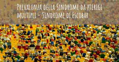 Prevalenza della Sindrome da pterigi multipli - Sindrome di Escobar