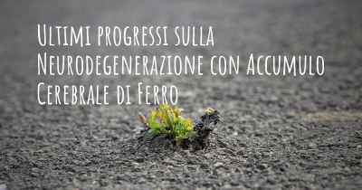 Ultimi progressi sulla Neurodegenerazione con Accumulo Cerebrale di Ferro