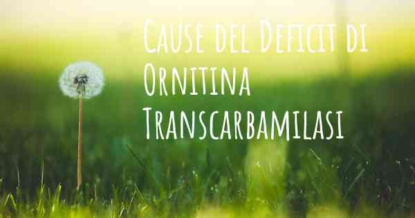 Cause del Deficit di Ornitina Transcarbamilasi