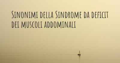 Sinonimi della Sindrome da deficit dei muscoli addominali