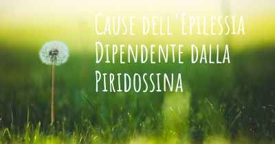 Cause dell'Epilessia Dipendente dalla Piridossina