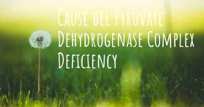 Cause del Pyruvate Dehydrogenase Complex Deficiency