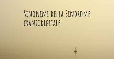 Sinonimi della Sindrome craniodigitale