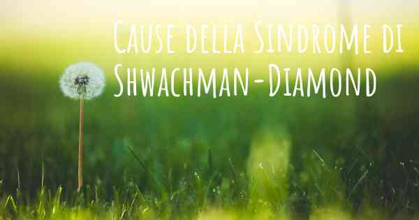 Cause della Sindrome di Shwachman-Diamond