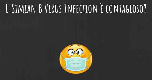 L'Simian B Virus Infection è contagioso?