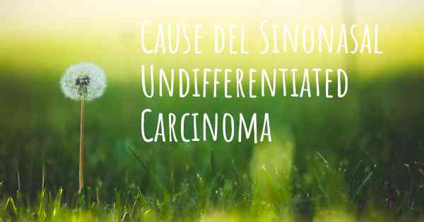 Cause del Sinonasal Undifferentiated Carcinoma