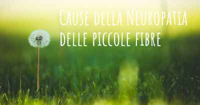 Cause della Neuropatia delle piccole fibre