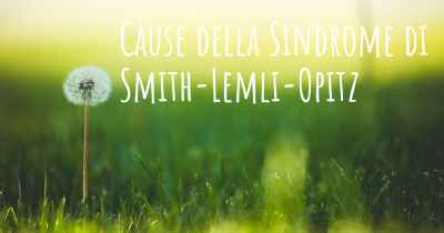 Cause della Sindrome di Smith-Lemli-Opitz
