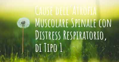 Cause dell'Atrofia Muscolare Spinale con Distress Respiratorio, di Tipo 1