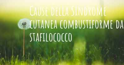 Cause della Sindrome cutanea combustiforme da stafilococco