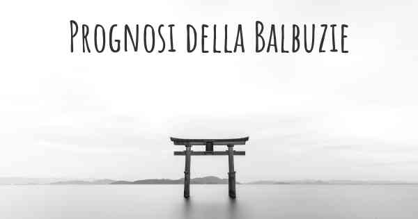 Prognosi della Balbuzie