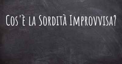 Cos'è la Sordità Improvvisa?