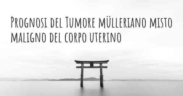 Prognosi del Tumore mülleriano misto maligno del corpo uterino