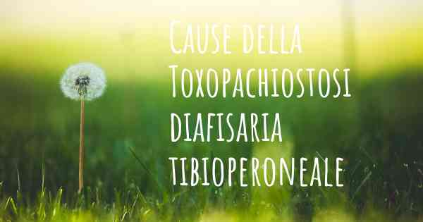 Cause della Toxopachiostosi diafisaria tibioperoneale