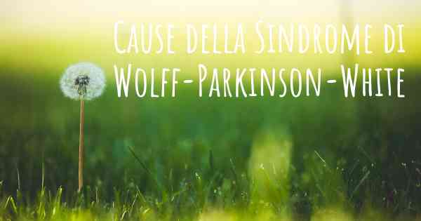 Cause della Sindrome di Wolff-Parkinson-White