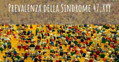 Prevalenza della Sindrome 47,XYY