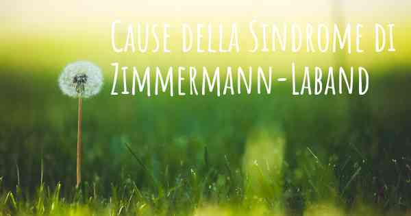 Cause della Sindrome di Zimmermann-Laband