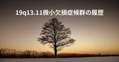 19q13.11微小欠損症候群の履歴