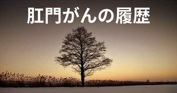 肛門がんの履歴