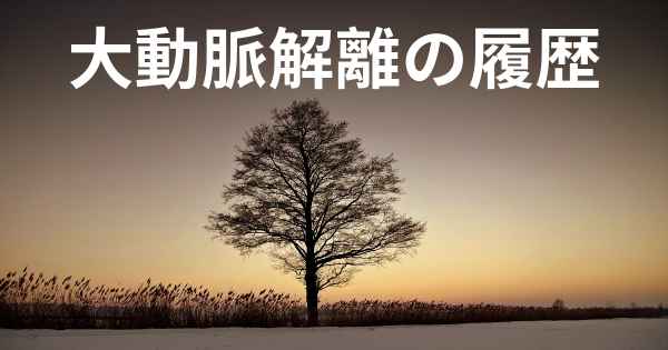 大動脈解離の履歴