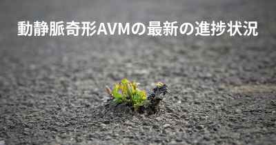 動静脈奇形AVMの最新の進捗状況