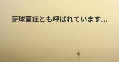 芽球菌症とも呼ばれています...