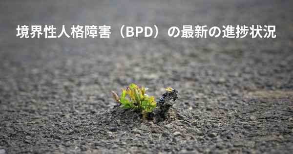 境界性人格障害（BPD）の最新の進捗状況