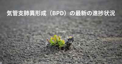 気管支肺異形成（BPD）の最新の進捗状況