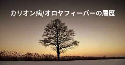 カリオン病/オロヤフィーバーの履歴