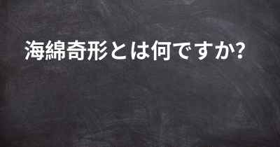 海綿奇形とは何ですか？