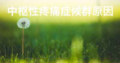 中枢性疼痛症候群原因