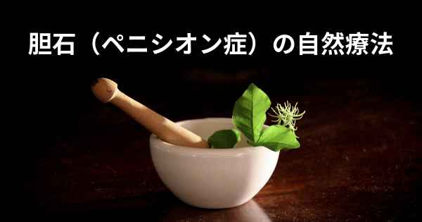 胆石（ペニシオン症）の自然療法