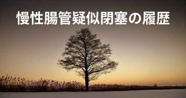 慢性腸管疑似閉塞の履歴