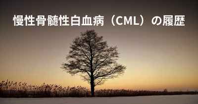 慢性骨髄性白血病（CML）の履歴