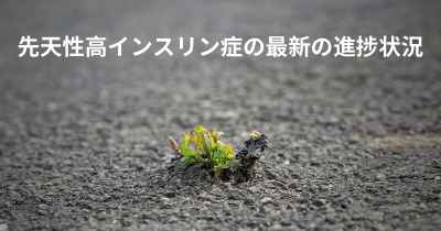 先天性高インスリン症の最新の進捗状況