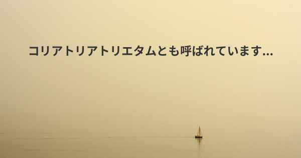 コリアトリアトリエタムとも呼ばれています...