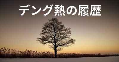 デング熱の履歴