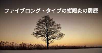 ファイブロング・タイプの縦隔炎の履歴